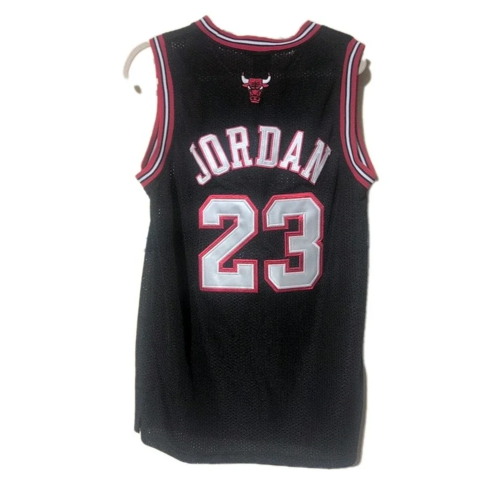 Chicago Bulls Michael Jordan  Black Nike Team Mesh Jersey Size 48/ Medium #23